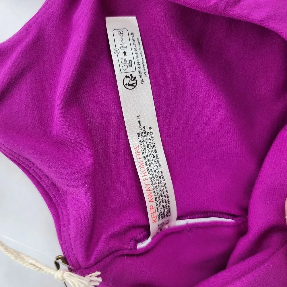 Free People x Hatch Never Better‎ Square Neck Maternity Sports Bra XS NWT Berry